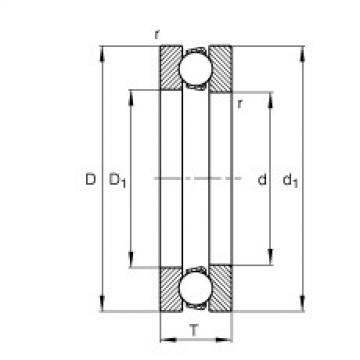 FAG Axial deep groove ball bearings - 51138-MP