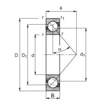 FAG Angular contact ball bearings - 7201-B-XL-JP