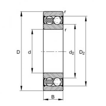 FAG Self-aligning ball bearings - 2308-2RS-TVH