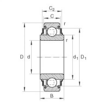 FAG Radial insert ball bearings - 208-XL-KRR-AH04