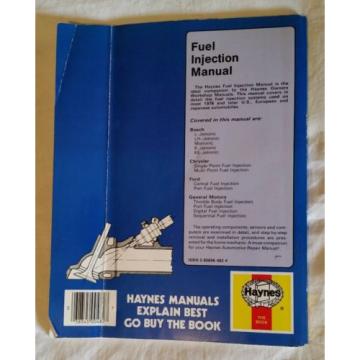 Haynes Fuel Injection Manual Repair Tune Up Service Shop Bosch Chrysler Ford GM