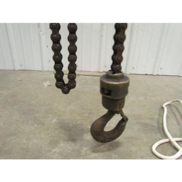 Keller Tools 1 Ton Air Pneumatic Roller Chain Hoist 19&#039;Lift Axial Piston Motor
