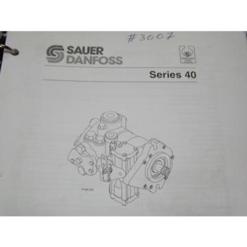 SAUER DANFOSS Series 40 M46 Axial Piston Pumps Service Parts Manual Breakdown