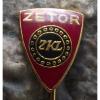 ZKL Sinapore Ball Bearings of Czechoslovakia &amp; Zetor Tractors Cooperation Pin Badge #1 small image