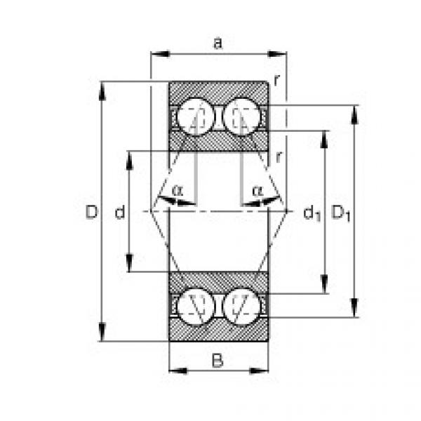 FAG Angular contact ball bearings - 3805-B-TVH #1 image