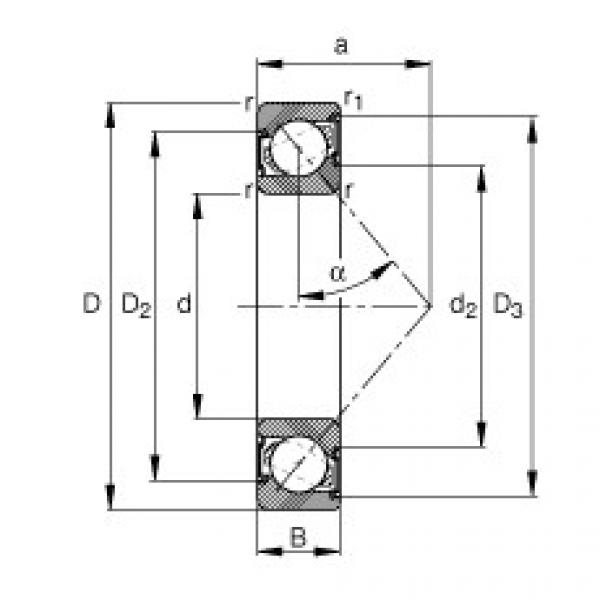 FAG Angular contact ball bearings - 7205-B-XL-2RS-TVP #1 image