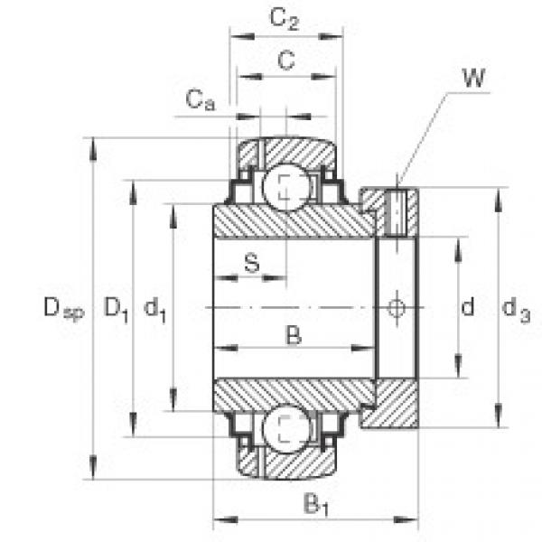 FAG Radial insert ball bearings - GNE70-XL-KRR-B #1 image