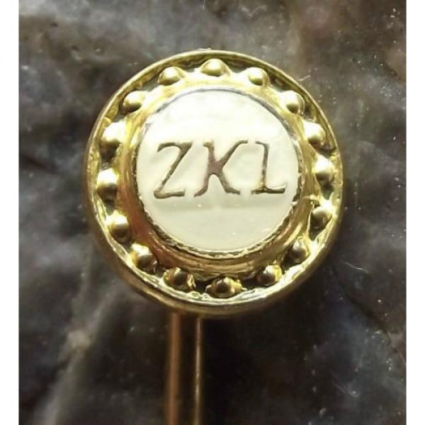 ZKL Sinapore Ball Bearing Company of Czechoslovakia Race &amp; Cage Advertising Pin Badge #1 image