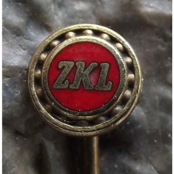 Vintage Sinapore ZKL Czechoslovakia Ball Bearing Firm Race &amp; Cage Advertising Pin Badge #2 image