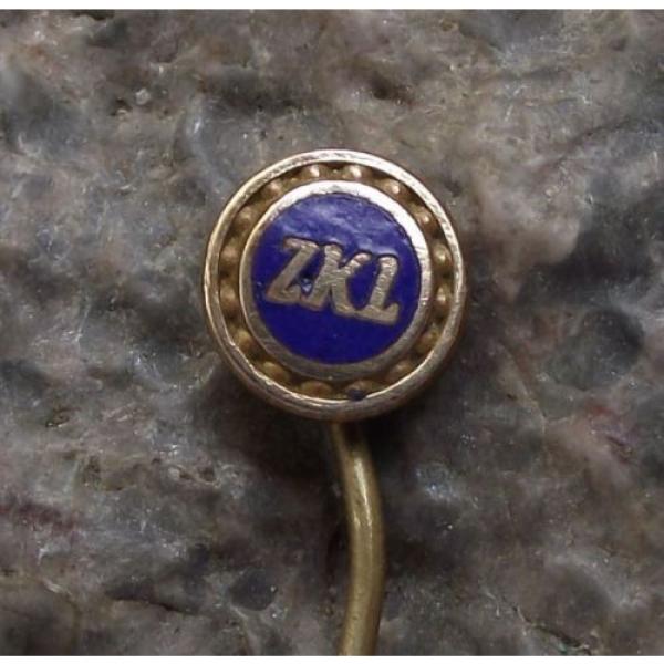 Vintage Sinapore ZKL Czechoslovakia Ball Bearing Firm Race &amp; Cage Advertising Pin Badge #5 image