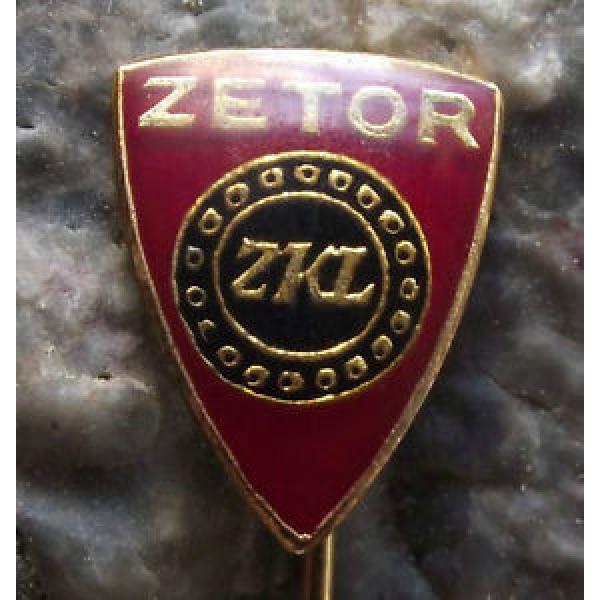 ZKL Sinapore Ball Bearings of Czechoslovakia &amp; Zetor Tractors Cooperation Pin Badge #1 image