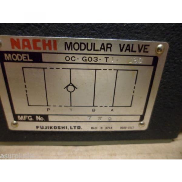 NACHI OC-G03-T1-J30 HYDRAULIC MODULAR VALVE #5 image