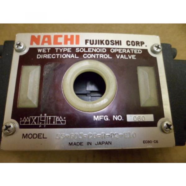 NACHI SS-G03-C6-R-D2-E10 WET TYPE SOLENOID OPERATED DIRECTIONAL HYDRAULIC VALVE #3 image