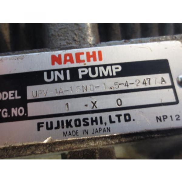MEIDENSHA MEIDEN HYDRAULIC MOTOR LTF70-NR NACHI PUMP UPV-1A-16N0-1.5-4-2477A #4 image