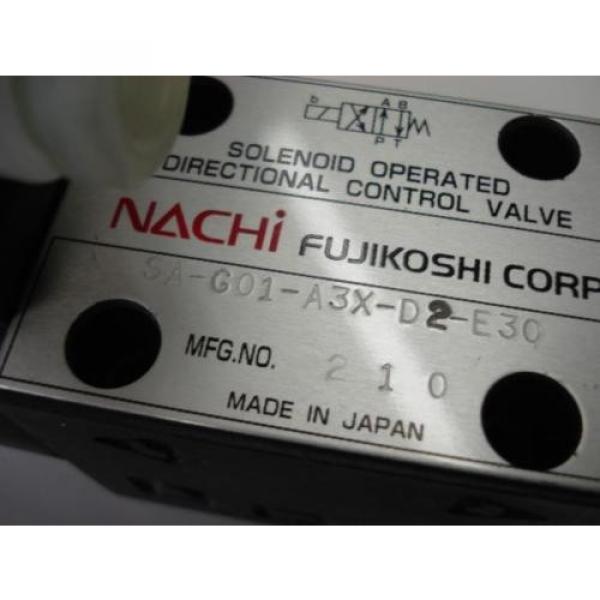Nachi SA-G01-A3X-D2-E30 Hydraulic Solenoid Directional Control Valve USNP #2 image
