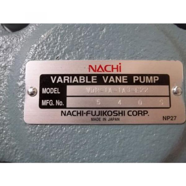 NACHI-FUJIKOSHI CORP. VDR-1A-1A3-E22 VARIABLE VANE PUMP  IN BOX #5 image