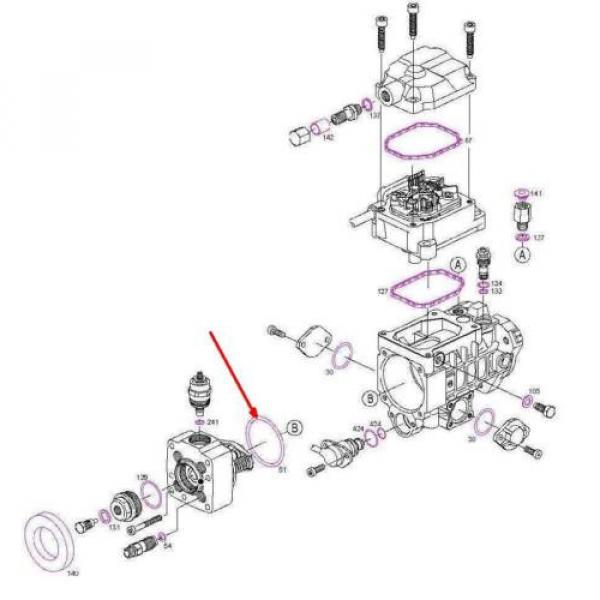 Joint torique tête hydraulique pompe à injection BOSCH AUDI/ BMW/OPEL/VW/RENAULT #2 image