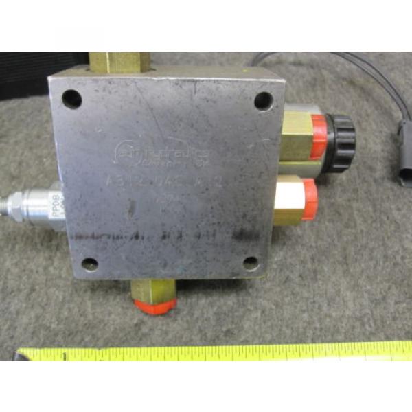 REXROTH PROPORTIONAL HYDRAULIC VALVE R900561274 WITH BLOCK #2 image