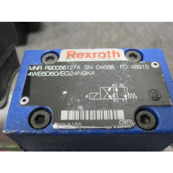 REXROTH PROPORTIONAL HYDRAULIC VALVE R900561274 WITH BLOCK #3 image