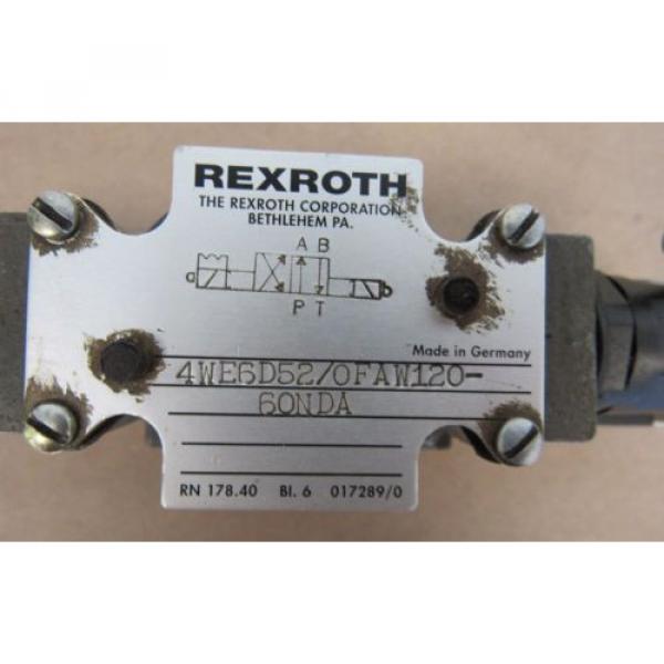 REXROTH VALVE 4WE6D52/0FAW120-60NDA MADE IN GERMANY FREE SHIPPING #3 image