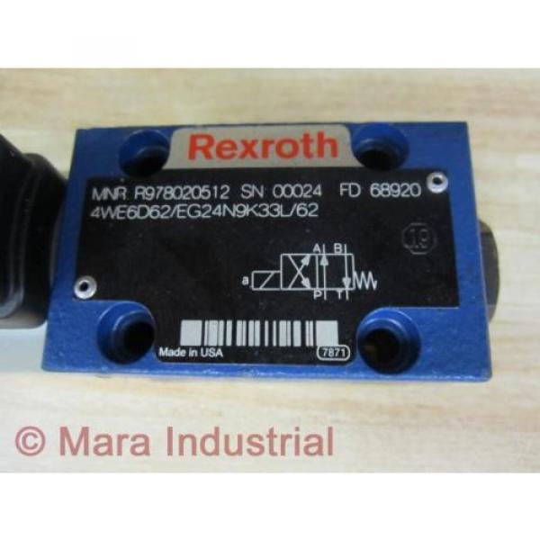 Rexroth Bosch R978020512 Valve 4WE6D62/EG24N9K33L/62 -  No Box #2 image