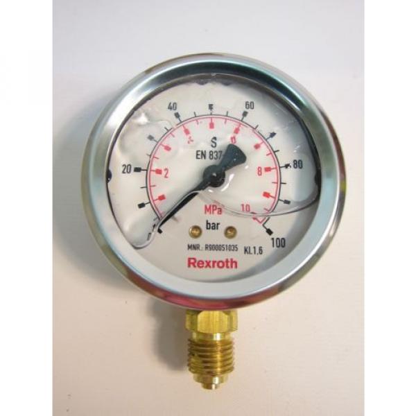 Bosch Rexroth R900051035 ABZMM63 Manometer Pressure Gauge 100 Bar/MPA  #2 image
