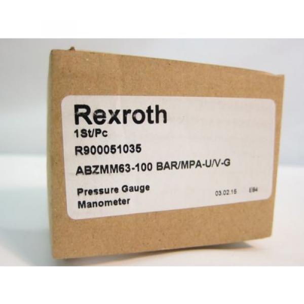 Bosch Rexroth R900051035 ABZMM63 Manometer Pressure Gauge 100 Bar/MPA  #3 image